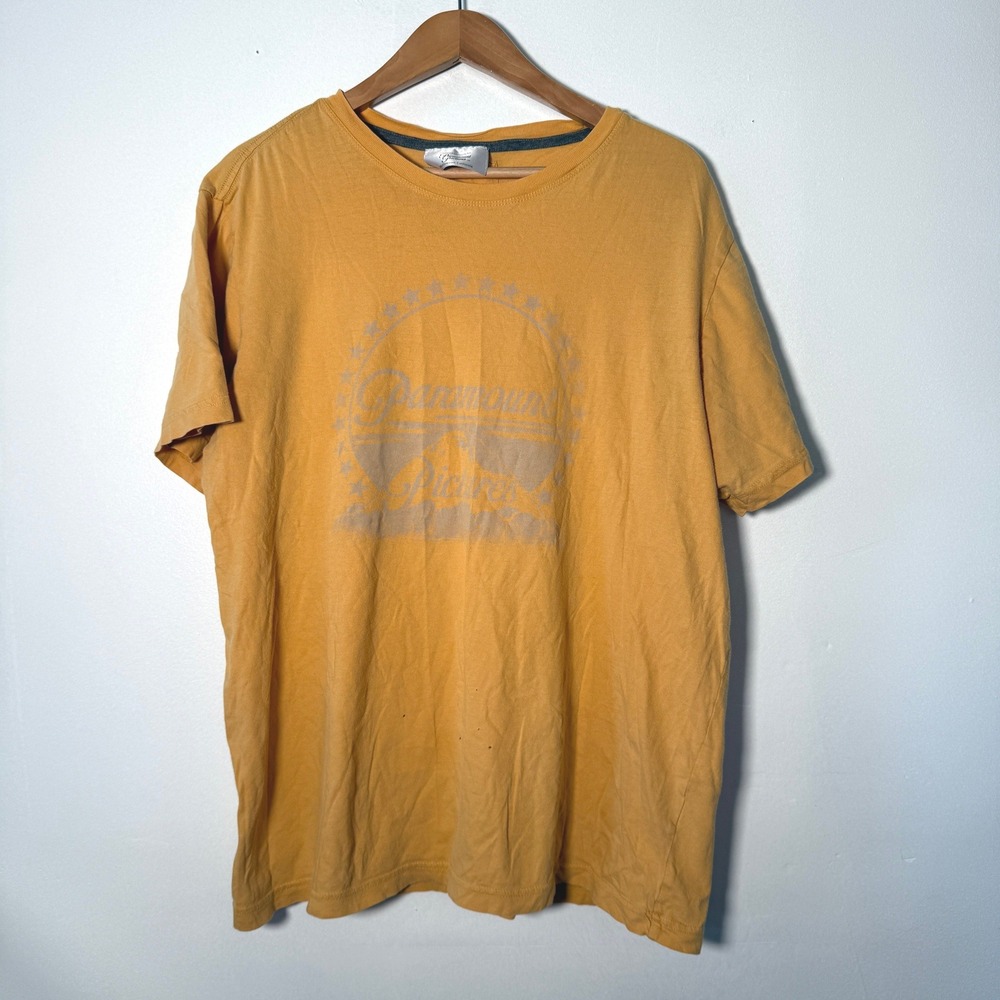Paramount Pictures Studio Exclusive Tee Yellow Tonal Logo Streetwear Size XL